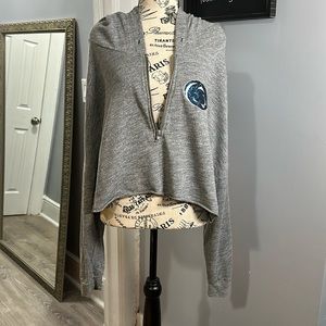 PINK Victorias Secret Penn State Nittany Lions Crop Long Sleeve Hoodie L